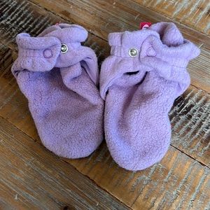 Zutano Fleece Baby Booties with Grippy